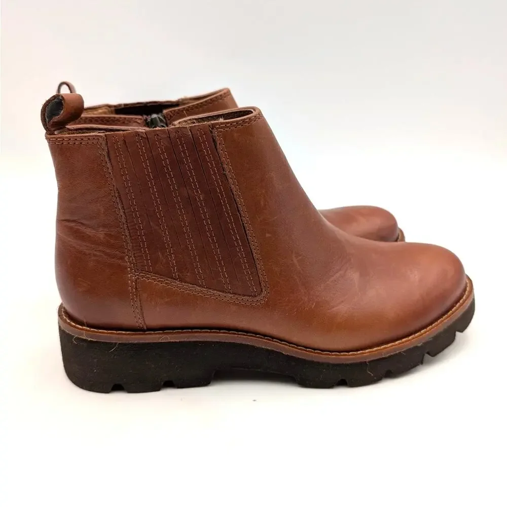 Sofft Paige Waterproof Chelsea Ankle Boots Women's Bourbon Size US6M EU36.5
